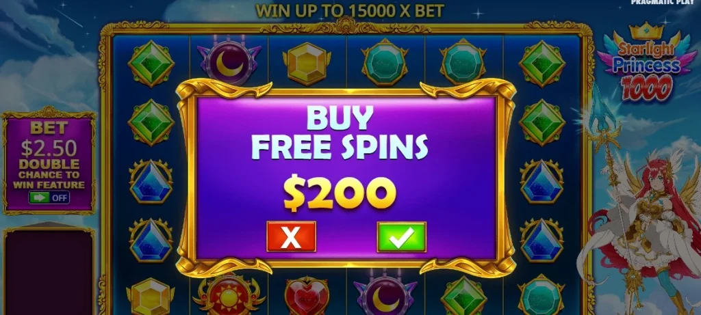 Starlight Princess 1000 bonus.